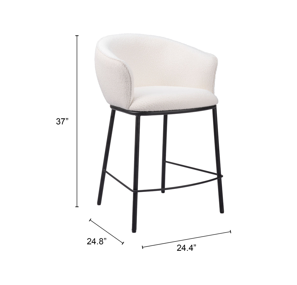Essen Counter Stool in Ivory
