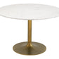 Ithaca White & Gold Dining Table