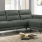 Top Grain Leather Right Facing Chaise Sofa Sectional 94"L