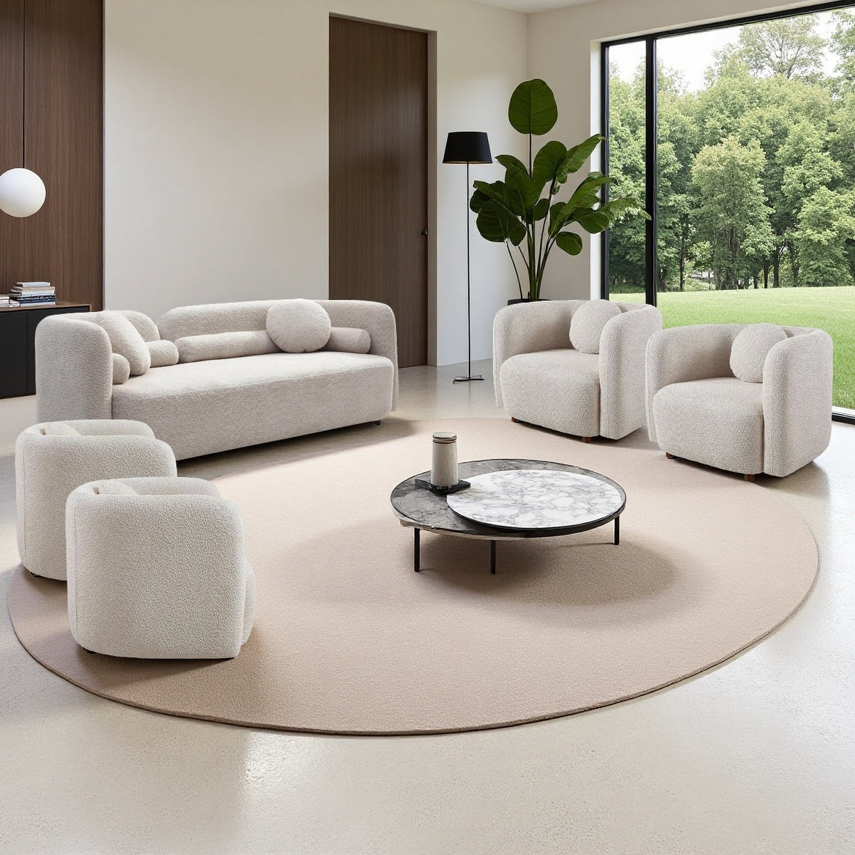 Gethin Boucle Sofa Set