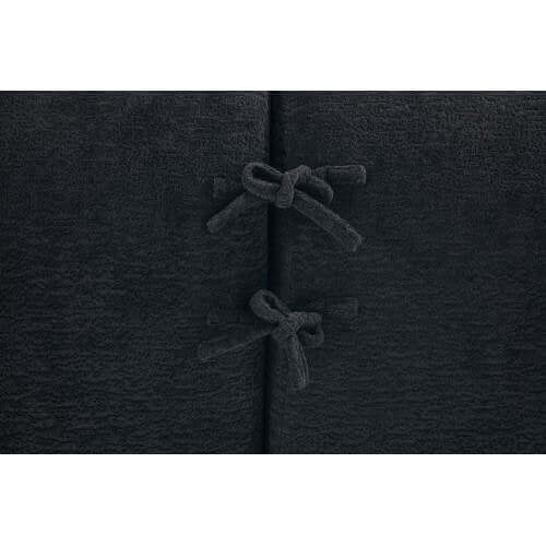 Close-up of the fabric ties on the Boneless Modular Chenille Sectional Sofa – 99” Curved Chaise Compression Couch (White).