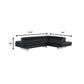 Leather L-Shaped Corner Sectional Sofa 124" | Modern 2-Piece Sectional Couch measurements with dimensions of 124" x 94" x 36".