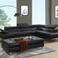 Leather L-Shaped Corner Sectional Sofa 124" | Modern 2-Piece Sectional Couch in a stylish living room setting.