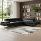 Leather L-Shaped Corner Sectional Sofa 124" | Modern 2-Piece Sectional Couch in a contemporary living room setting.