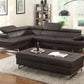 Leather L-Shaped Corner Sectional Sofa 124" | Modern 2-Piece Sectional Couch in a stylish living room setting