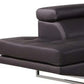 Leather L-Shaped Corner Sectional Sofa 124" | Modern 2-Piece Sectional Couch close-up of cushioned seating detail.