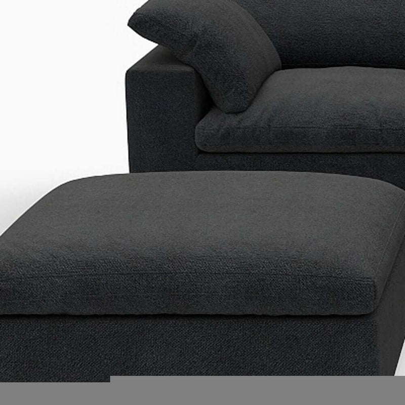 120" Linen Blend Modular L-Shaped 6-Piece Sectional with Ottoman & Storage | Reversible Corner Sectional