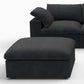 120" Linen Blend Modular L-Shaped 6-Piece Sectional with Ottoman & Storage | Reversible Corner Sectional