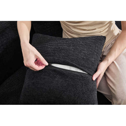 Curved Compression Foam Sectional Sofa