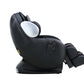 Pacari Black PU Leather Power 2D Massage Chair in zero-gravity recline position.