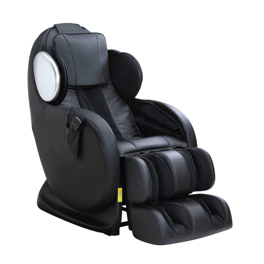 Pacari Black PU Leather Power 2D Massage Chair enhancing relaxation with deep therapeutic comfort.