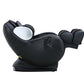 Pacari Black PU Leather Power 2D Massage Chair in zero-gravity recline position, showcasing sleek design and comfort.