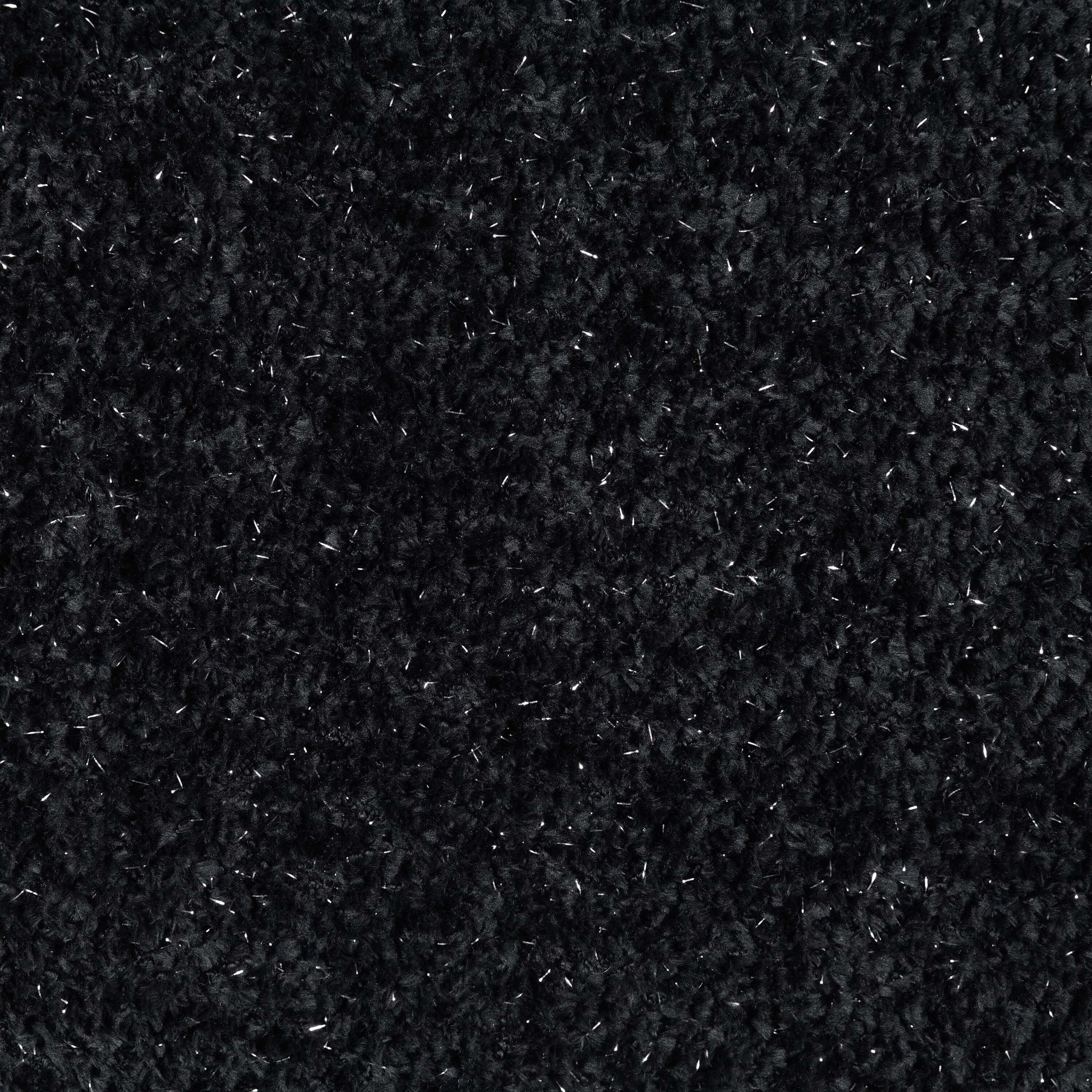 Lucifer Black & White Sectional Sofa – 127” Shimmer Fabric L-Shape Couch with 3 Pillows black fabric close-up