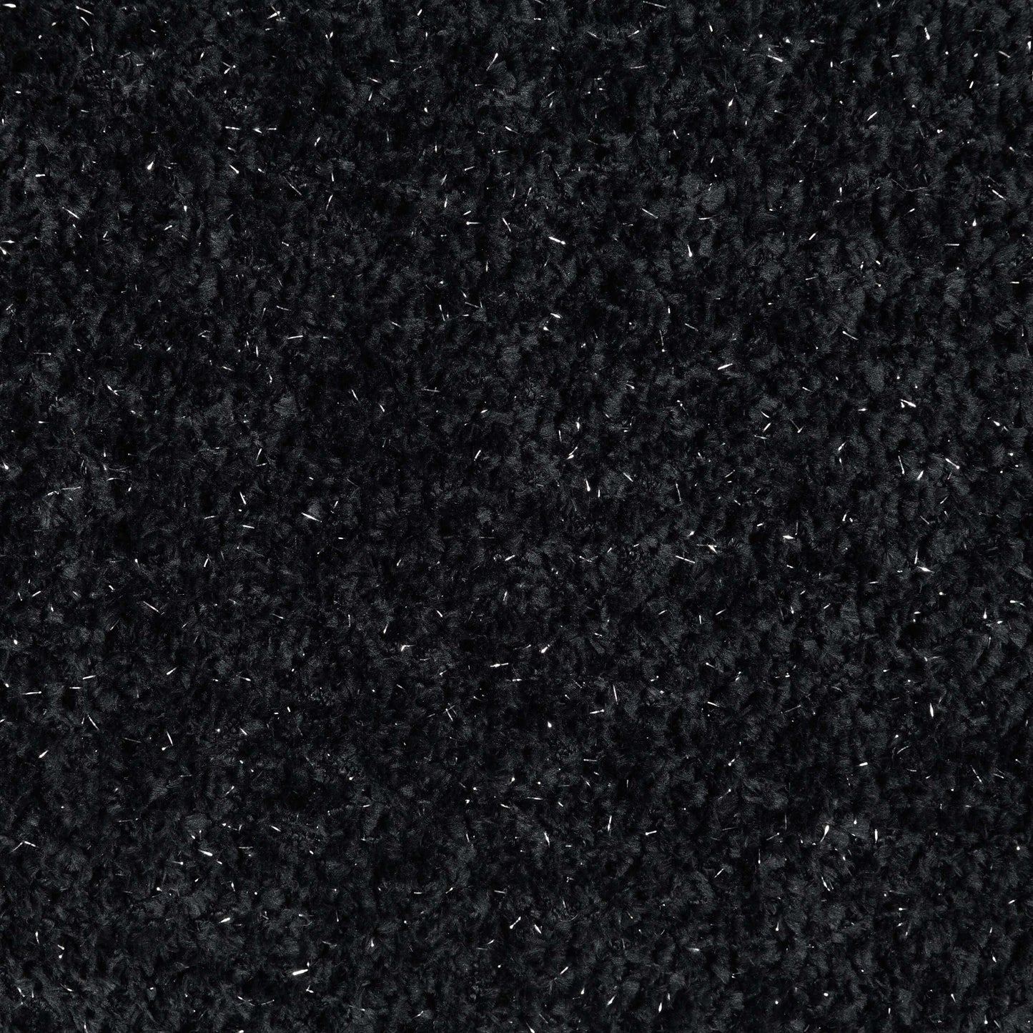 Lucifer Black & White Sectional Sofa – 127” Shimmer Fabric L-Shape Couch with 3 Pillows black fabric close-up