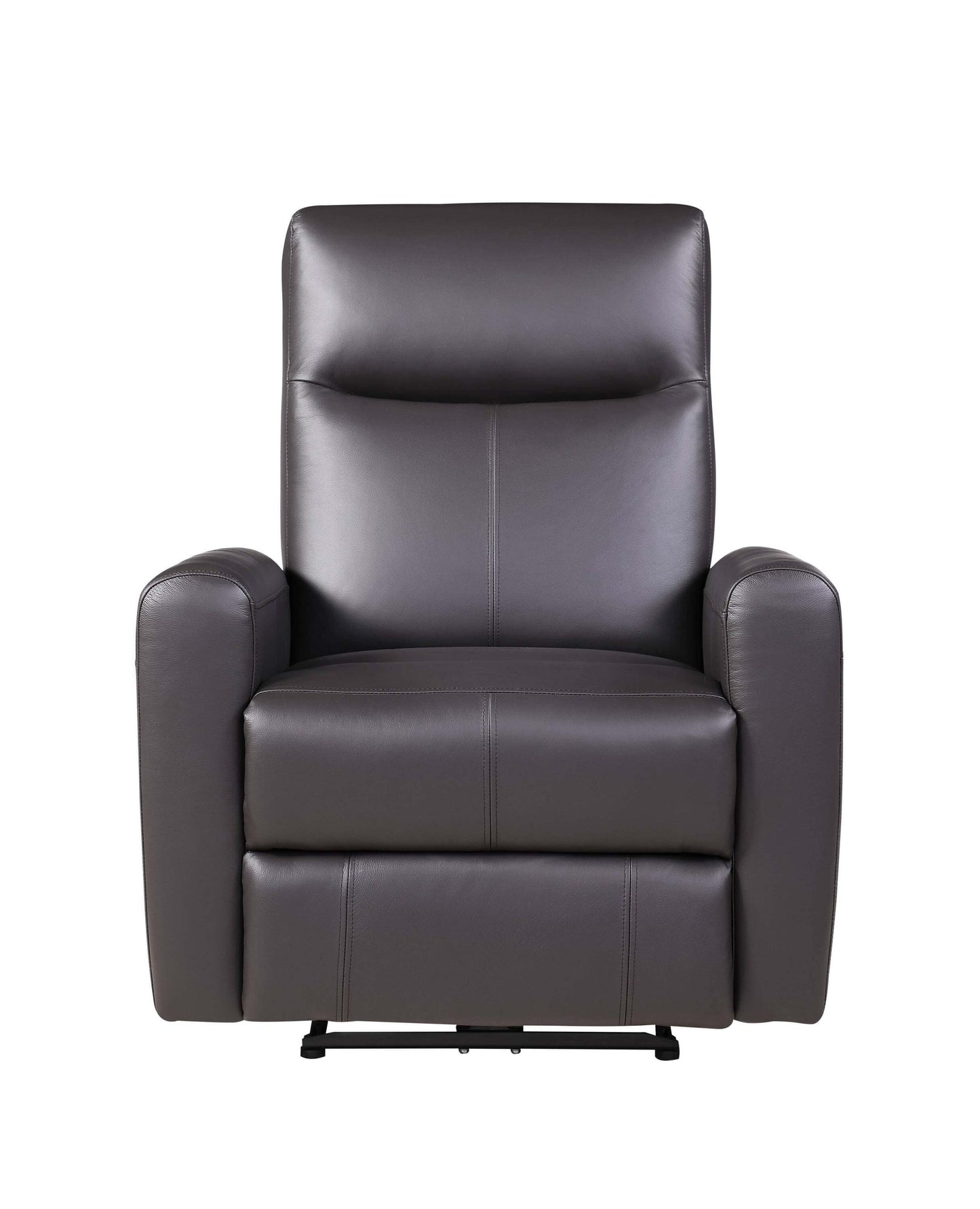 Blane Top-Grain Leather Power Recliner – Brown Modern Electric Reclining Chair in rich brown leather.