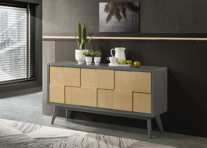 Blayde Light Gray & Natural Finish Server – view 2