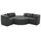 Boneless Boucle Modular Sectional Sofa 115” – Deep Seat Curved U-Shaped Foam Couch for 6 in modern charcoal upholstery.