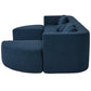 Boneless Boucle Modular Sectional Sofa 115” – Deep Seat Curved U-Shaped Foam Couch for 6 as shown in a side view.