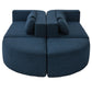 Boneless Boucle Modular Sectional Sofa 115” – Deep Seat Curved U-Shaped Foam Couch for 6 in modern design with deep seating.
