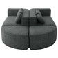 Boneless Boucle Modular Sectional Sofa 115” – Deep Seat Curved U-Shaped Foam Couch for 6 in contemporary design.