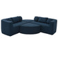 Boneless Boucle Modular Sectional Sofa 115” – Deep Seat Curved U-Shaped Foam Couch for 6 in modern design.