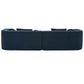 Boneless Boucle Modular Sectional Sofa 115” – Deep Seat Curved U-Shaped Foam Couch for 6, back view showing deep seating design.