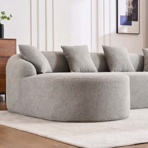 Boneless Modular Chenille Sectional Sofa – in room setting