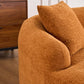Boneless Modular Chenille Sectional Sofa – 99” Curved Chaise Compression Couch (White) close-up detail