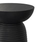 Boyd Black Ribbed Wood Accent Table – 13" Accent Table – view 5