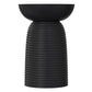 Boyd Black Ribbed Wood Accent Table – 13" Accent Table – view 6