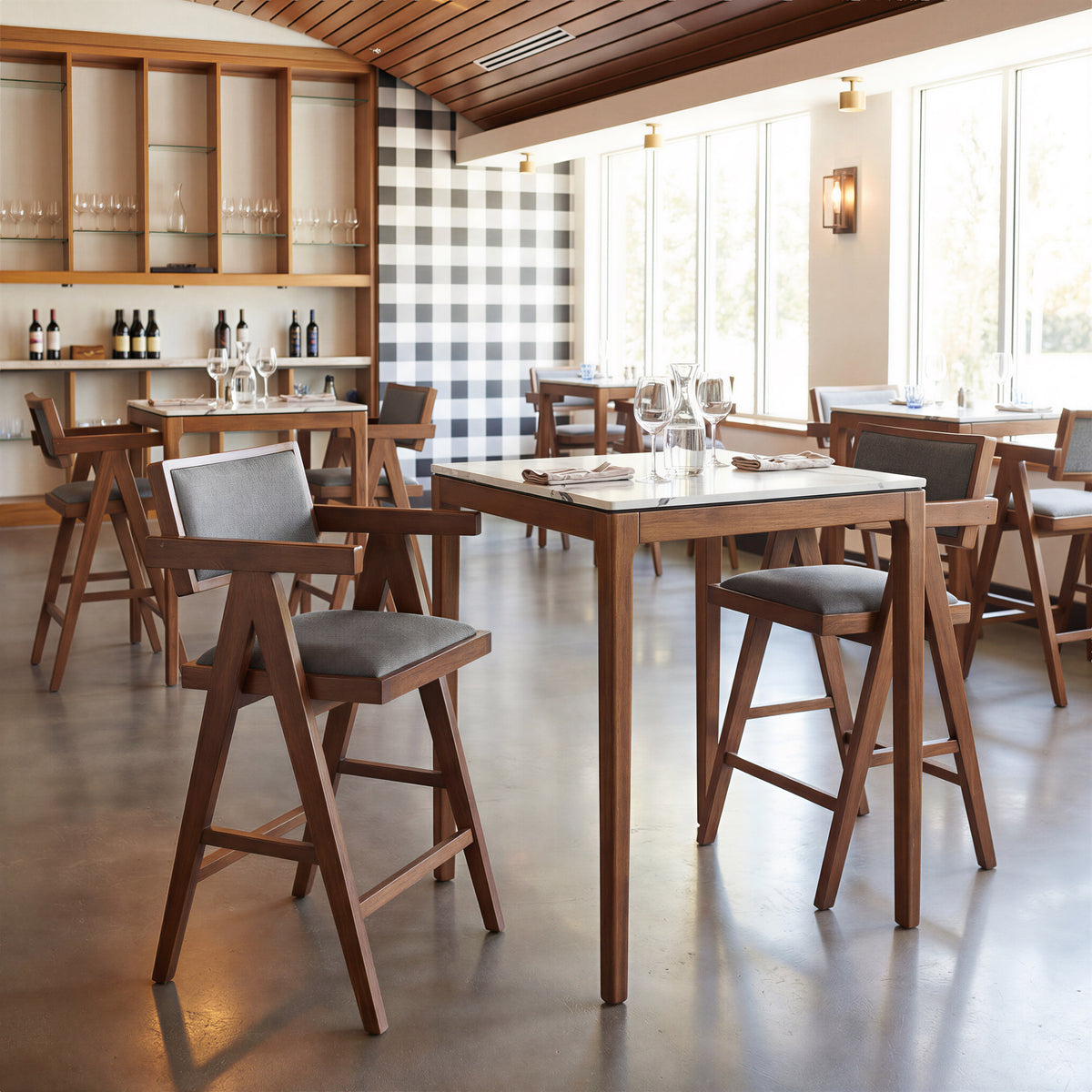 Eva White Counter Table