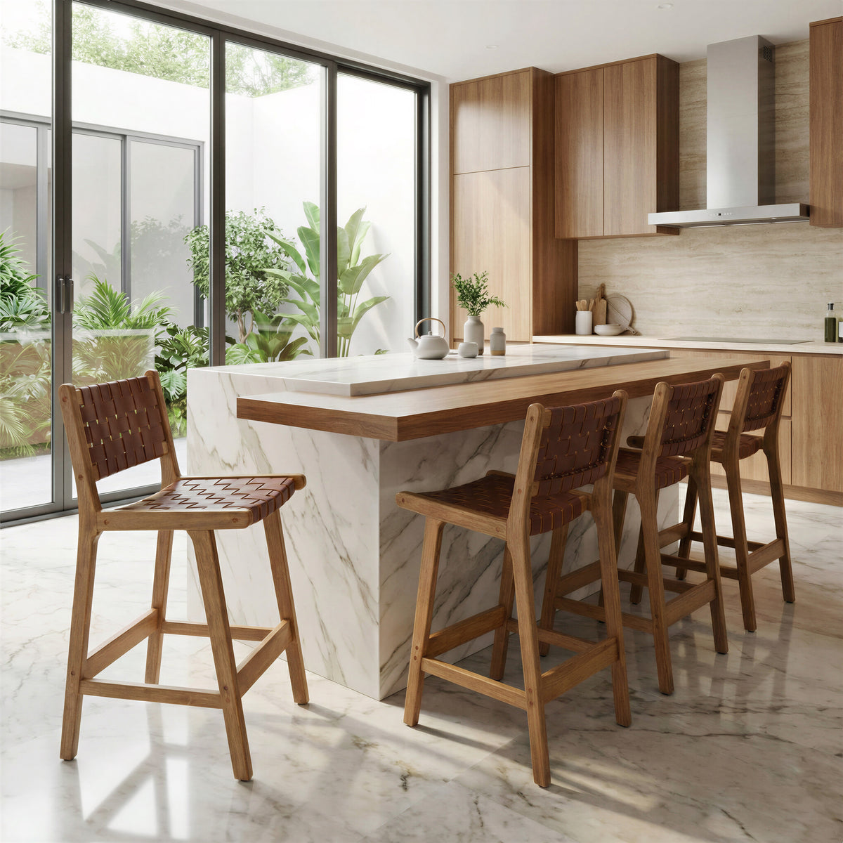 Feder Brown Counter Stool (Set of 2)