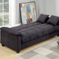 Bramwell Microfiber Convertible Sofa – 84" Ebony Storage Futon Sofa – view 5