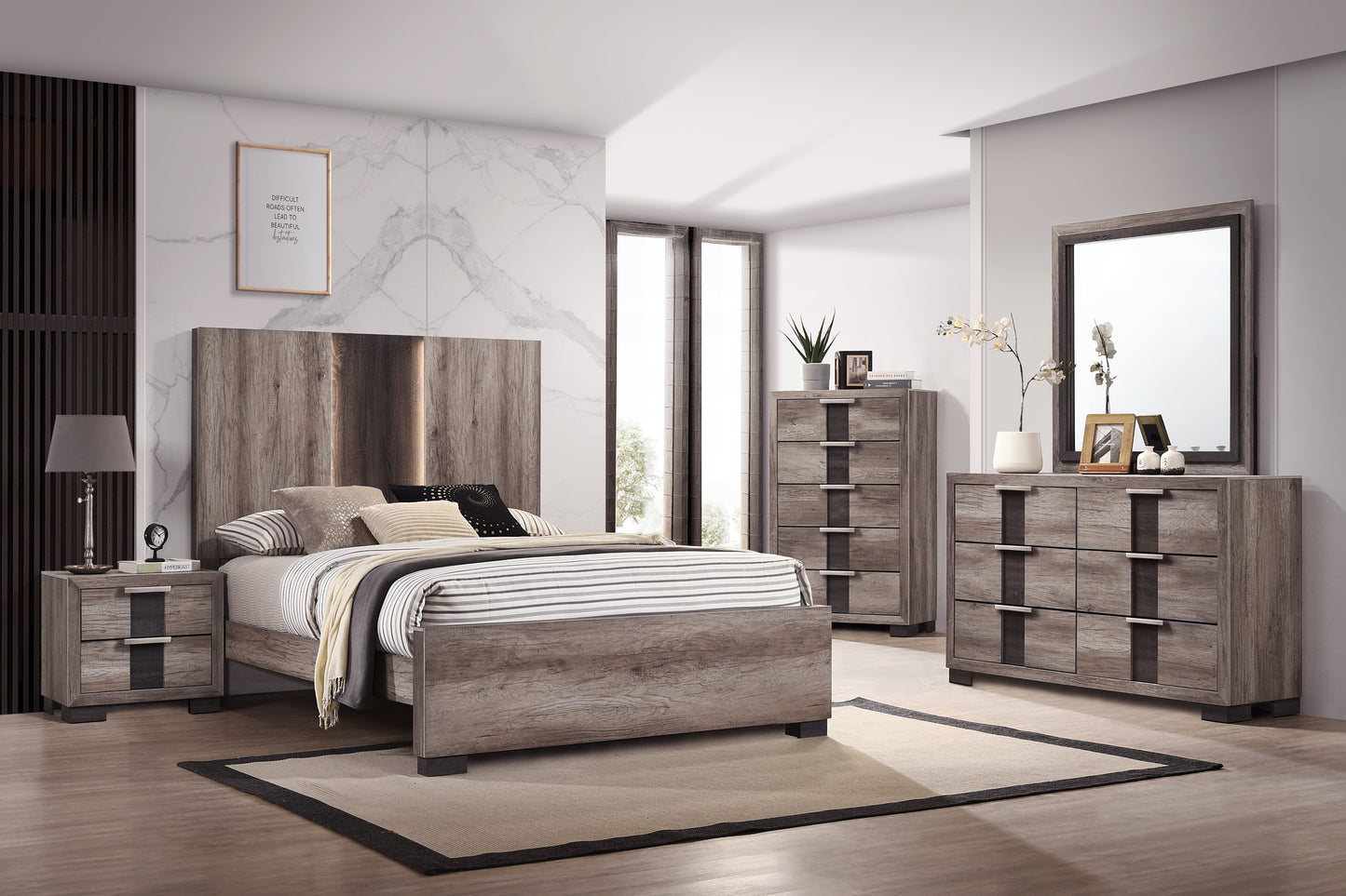 Bramwell Six-Drawer Dresser – 58" Contemporary Bedroom Dresser – view 2
