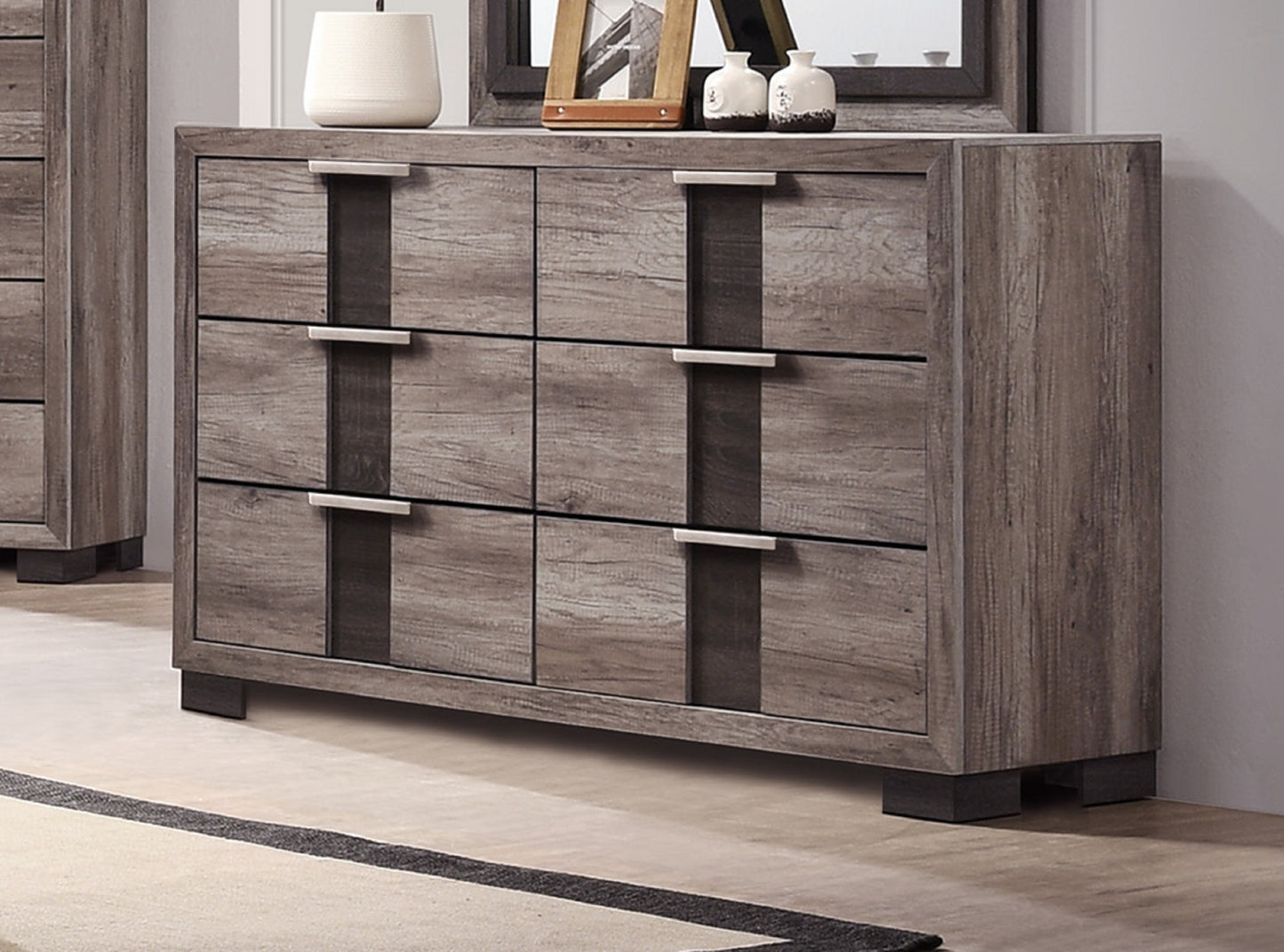 Bramwell Six-Drawer Dresser – 58" Contemporary Bedroom Dresser – view 3