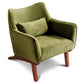 Brayden MCM Fabric Accent Lounge Chair – Modern Upholstered Chair (Multiple Fabrics & Colors) in green upholstery