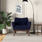 Brayden MCM Fabric Accent Lounge Chair – Modern Upholstered Chair (Multiple Fabrics & Colors) in a modern living room setting.
