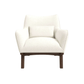 Brayden MCM Fabric Accent Lounge Chair – Modern Upholstered Chair (Multiple Fabrics & Colors) in white fabric.