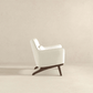 Brayden MCM Fabric Accent Lounge Chair – Modern Upholstered Chair (Multiple Fabrics & Colors) in white upholstery