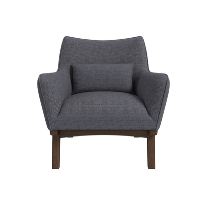 Brayden MCM Fabric Accent Lounge Chair – Modern Upholstered Chair (Multiple Fabrics & Colors) in gray upholstery