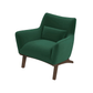 Brayden MCM Fabric Accent Lounge Chair – Modern Upholstered Chair (Multiple Fabrics & Colors) in green velvet.