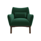 Brayden MCM Fabric Accent Lounge Chair – Modern Upholstered Chair (Multiple Fabrics & Colors) in deep green velvet.