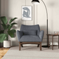 Brayden MCM Fabric Accent Lounge Chair – Modern Upholstered Chair (Multiple Fabrics & Colors) in a stylish living room setting.