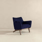 Brayden MCM Fabric Accent Lounge Chair – Modern Upholstered Chair (Multiple Fabrics & Colors) in navy fabric.