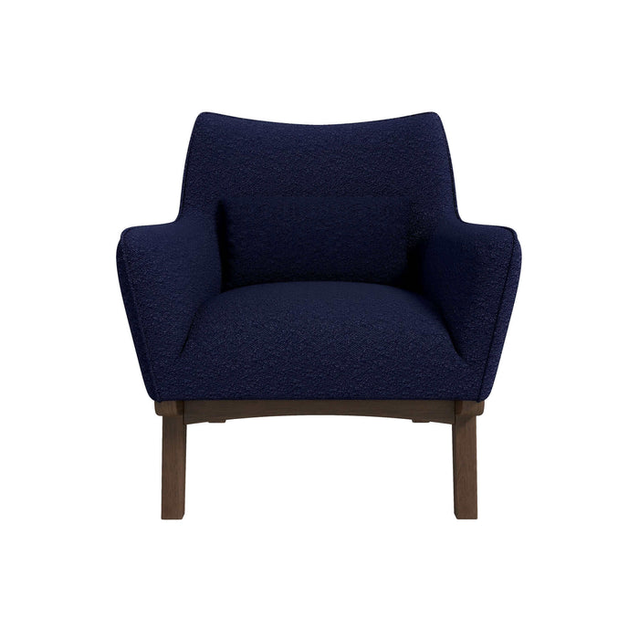 Brayden MCM Fabric Accent Lounge Chair – Modern Upholstered Chair (Multiple Fabrics & Colors) in navy fabric
