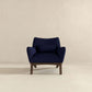 Brayden MCM Fabric Accent Lounge Chair – Modern Upholstered Chair (Multiple Fabrics & Colors) in navy fabric
