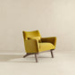 Brayden MCM Fabric Accent Lounge Chair – Modern Upholstered Chair (Multiple Fabrics & Colors) in yellow fabric.