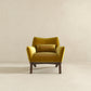 Brayden MCM Fabric Accent Lounge Chair – Modern Upholstered Chair (Multiple Fabrics & Colors) in yellow velvet.