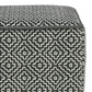Briella Gray Fabric Pouf – 18" Square Pouf – view 3