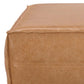 Brody Large Square Faux Leather Ottoman 36" – Coffee Table Ottoman (2 Colors) in brown faux leather texture.